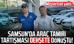 Araç tamirinde fazla para kavgasında müşterisini yaktı