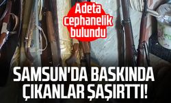 Samsun'da kaçak silah operasyonu: Cephanelik ortaya çıktı