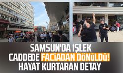 Samsun'da 8 katlı iş hanından düşen sıva parçaları 2 kişiyi yaraladı