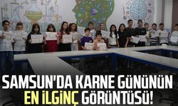 Samsun'da 13 ikiz öğrencinin karne heyecanı