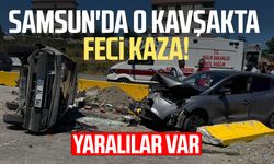 Kavşakta iki otomobil çarpıştı: 3 yaralı