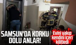 Yangın çıkarıp kendisini eve kilitledi: Ekiplerin çabasına rağmen dışarı çıkmadı