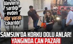 Samsun Vezirköprü'de ev yangını: 1 ağır yaralı