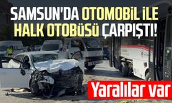 Samsun'da otomobil ile halk otobüsü çarpıştı: 7 yaralı