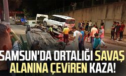 Samsun'da kontrolden çıkan otomobil dehşet saçtı