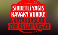 Kavak'ta sağanak