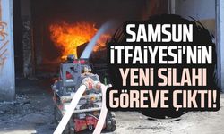 Yangın söndürme robotu 'Alevkıran' alevlere müdahale etti