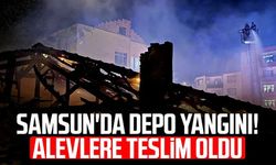Boya deposu alevlere teslim oldu