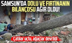 Samsun'da şiddetli sağanak ve dolu zarara yol açtı