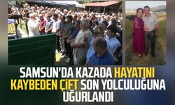 Samsun'da trafik kazasında hayatını kaybeden karı koca toprağa verildi