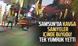 Samsun'da taşkınlık yapan alkollü şahsı tek yumrukla yere serdi