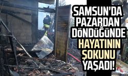 Bafra'da bağ evi alevlere teslim oldu: 1 büyükbaş hayvan telef oldu