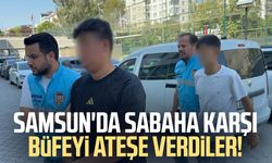 Büfeyi kundaklayan çocuklar yakalandı