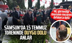 Samsun'da şehitlikte duygusal anlar