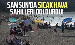 Samsun'da hava sıcaklığı arttı, vatandaşlar denize akın etti