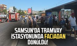 Otomobil tramvay istasyonuna çarptı: 3 yaralı