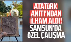Malatyalı heykeltıraştan Samsun'da anlamlı Atatürk çalışması