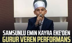 Samsunlu Emin Kayra Eke'den gurur veren performans