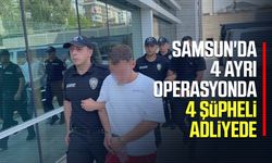 Uyuşturucu operasyonunda gözaltına alınan 4 şüpheli adliyeye sevk edildi