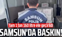 Samsun'da 1 ton 160 litre kaçak etil alkol ele geçirildi