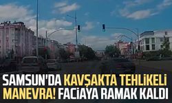 Atakum'da tehlikeli şerit değişikliği kazaya davetiye çıkardı