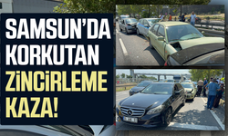 Zincirleme kazada 4 araç birbirine girdi