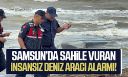 Samsun'da sahile vurmuş insansız deniz aracı bulundu
