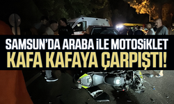 Samsun'da SUV araç ile motosiklet kafa kafaya çarpıştı: 1 yaralı