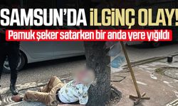 Pamuk şekerci sokak ortasında sızdı