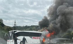 Samsun'da otobüs yangını: Yolcular ölümden döndü