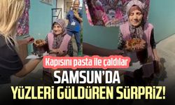 Samsun'da yaşlılara doğum günü sürprizi: Büyüklerin yüzü pasta ile gülüyor