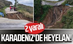 Karadeniz'de heyelan! 2 kişi yaralandı