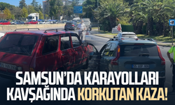 Samsun'da araçlar çarpıştı: 2'si çocuk 3 yaralı