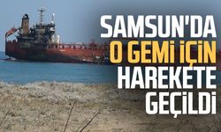 Alaçam'da karaya oturan gemi için kurtarma çalışması başlatıldı