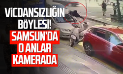 Samsun'da yaşlı kadın ile torununa otomobilin çarptığı anlar kamerada