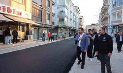 Vezirköprü'de sıcak asfalt çalışması
