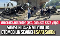 Samsun’da 2,6 milyonluk otomobilin sevinci 1 saat sürdü