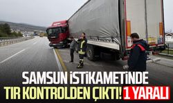 Samsun istikametinde tır kontrolden çıktı! 1 yaralı