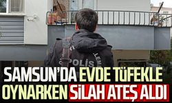 Bafra'da tüfekle oynarken ateş aldı, apartman sakinleri panik yaşadı