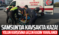 Samsun'da hafif ticari aracın çarptığı kadın yaralandı