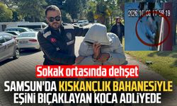 Samsun'da kıskançlık sebebiyle karısını bıçaklayan koca adliyede