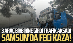 Samsun'da 3 aracın karıştığı zincirleme kaza: 1 yaralı