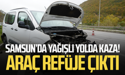 Samsun'da hafif ticari araç refüje çıktı: 3 yaralı