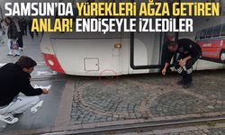 Samsun'da yürekleri ağza getiren anlar