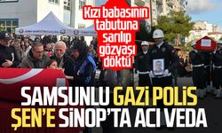 Samsunlu gazi polis Numan Şen’e Sinop’ta acı veda