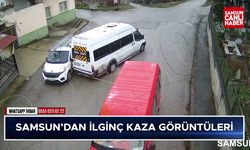 Samsun'da İlginç Kazalar Kamerada!