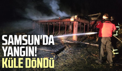 Samsun'da yangın! Küle döndü