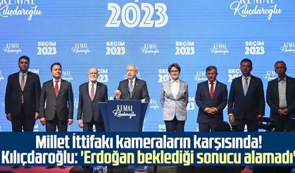 Millet İttifakı genel başkanları kameraların karşısında! Kılıçdaroğlu: 'Erdoğan beklediği sonucu alamadı'