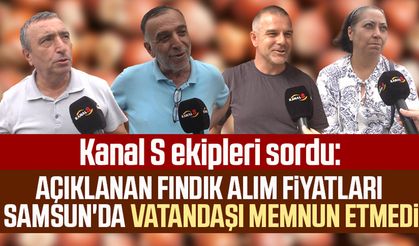 Kanal S ekipleri sordu: Açıklanan fındık alım fiyatları Samsun'da vatandaşı memnun etmedi