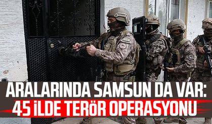 Aralarında Samsun da var: 45 ilde terör operasyonu